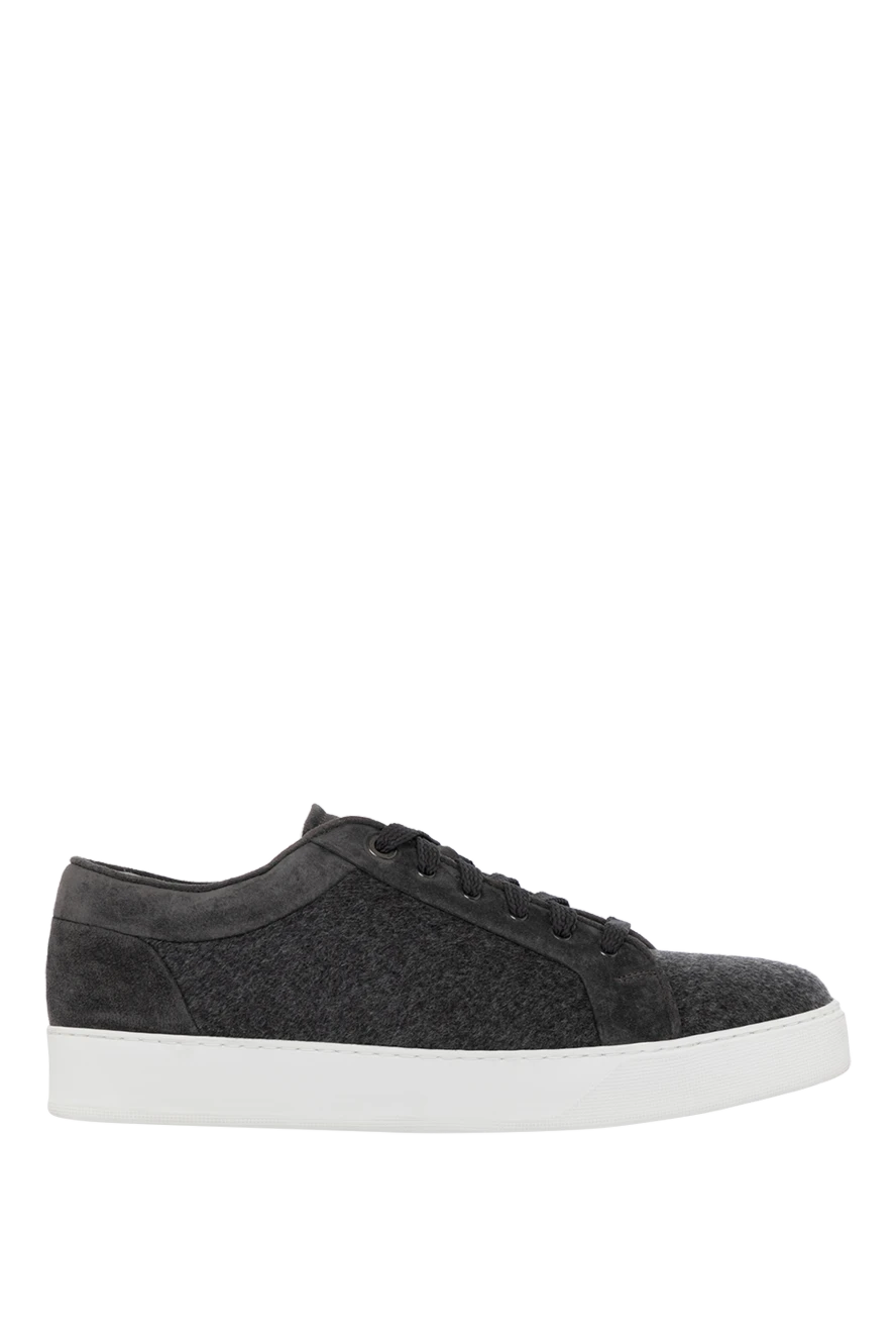 Moorer man men's gray leather and wool sneakers купить с ценами и фото 180058 - photo 1