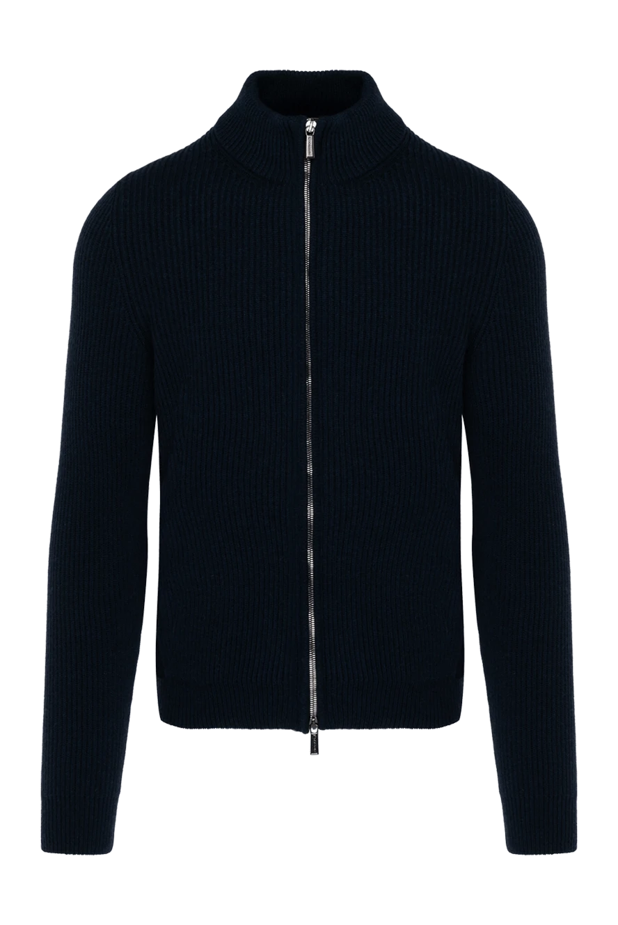 Moorer man men's blue cashmere cardigan купить с ценами и фото 180125 - photo 1