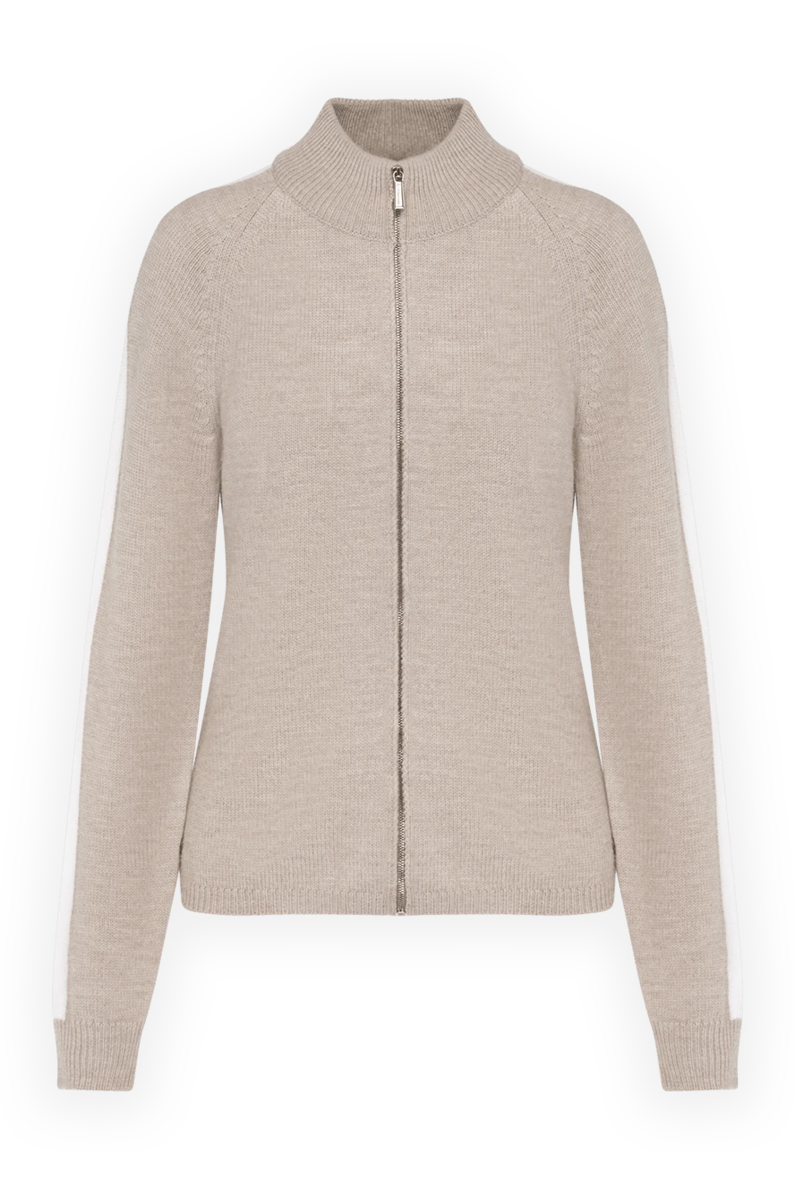 Moorer woman women's beige wool cardigan купить с ценами и фото 180135 - photo 1