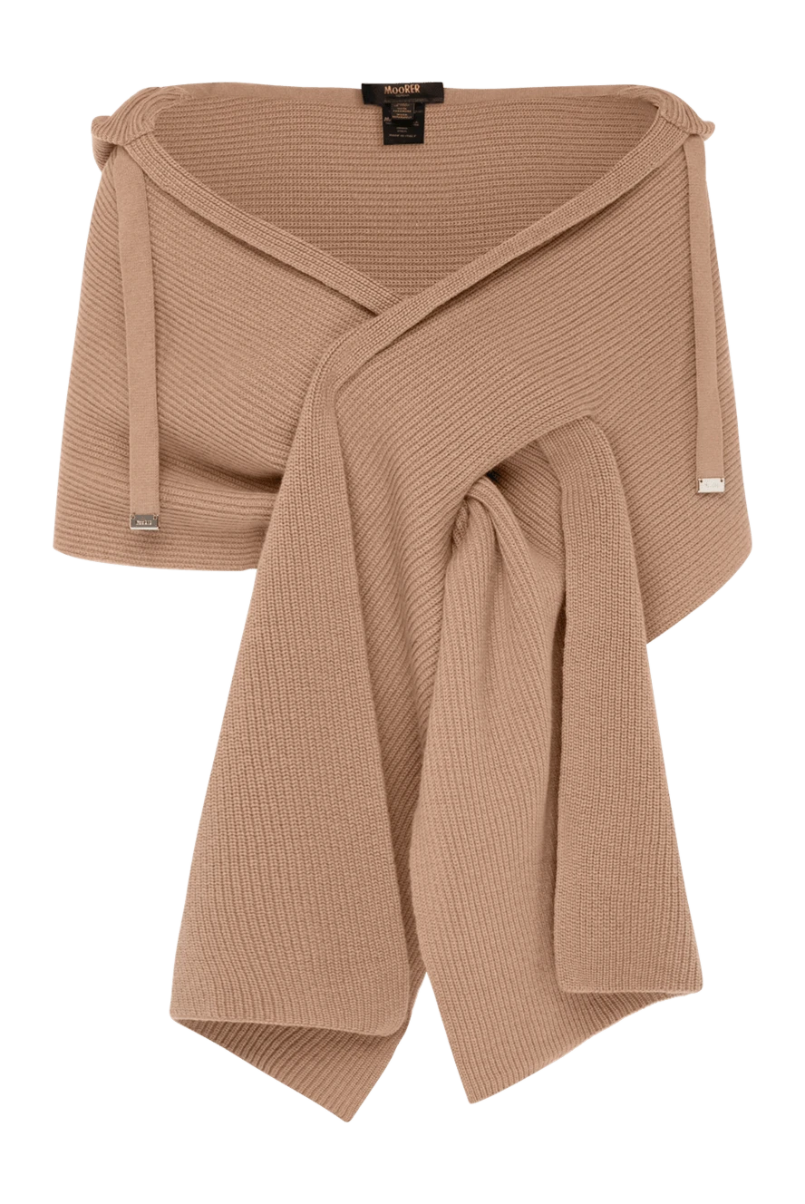 Moorer woman women's beige cashmere scarf купить с ценами и фото 180147 - photo 1