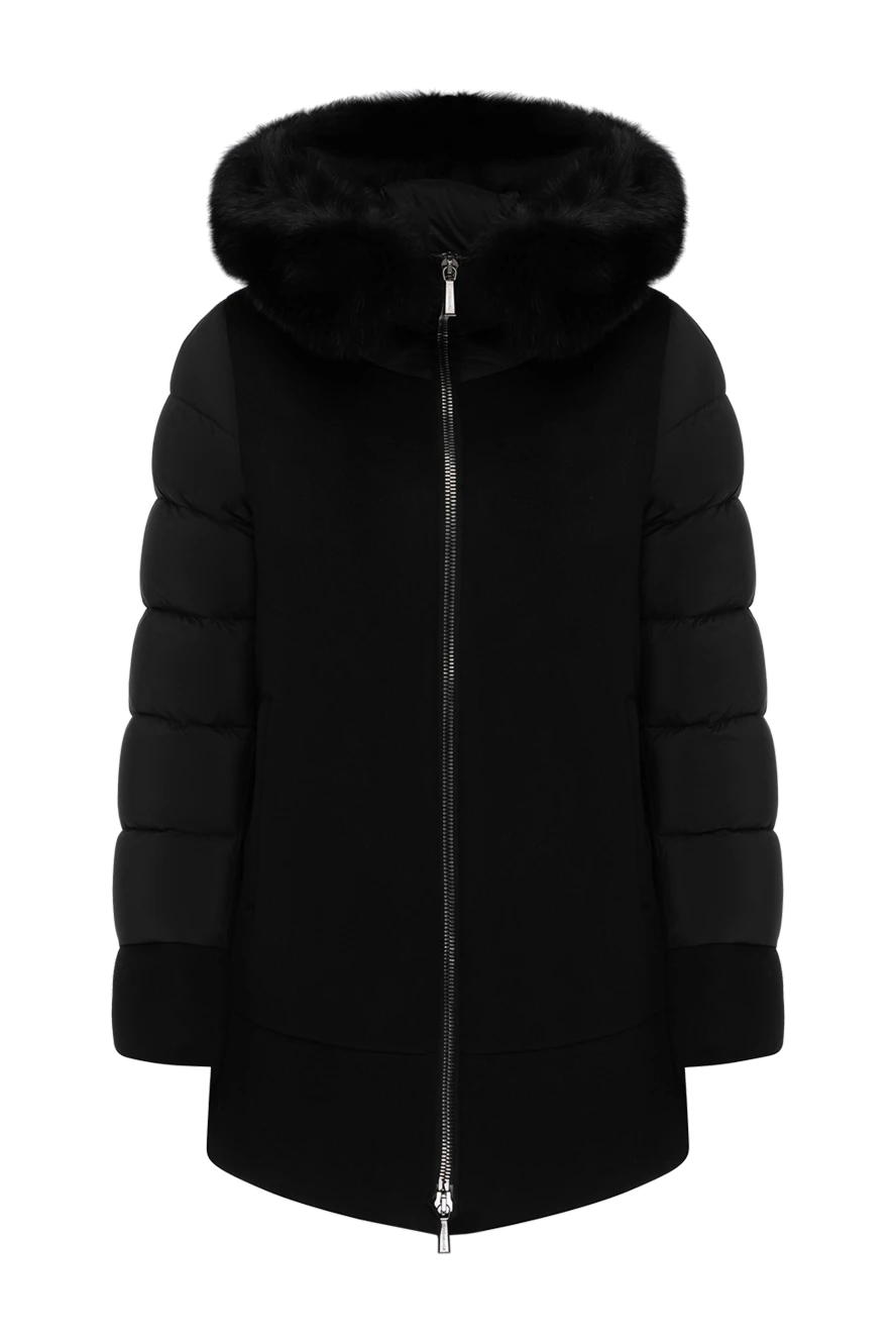 Moorer woman women's black down jacket made of wool and cashmere купить с ценами и фото 180180 - photo 1