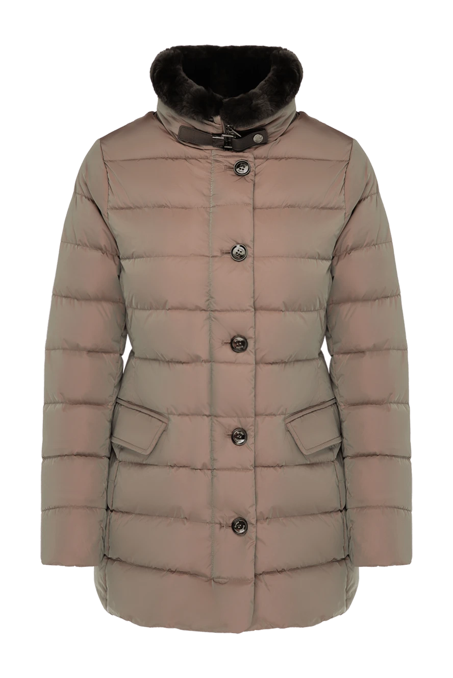 Moorer woman women's brown down jacket made of polyamide купить с ценами и фото 180185 - photo 1