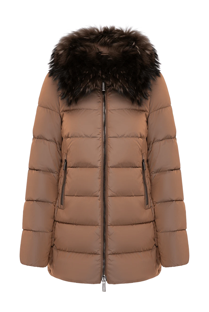 Moorer woman women's brown down jacket made of polyamide купить с ценами и фото 180193 - photo 1