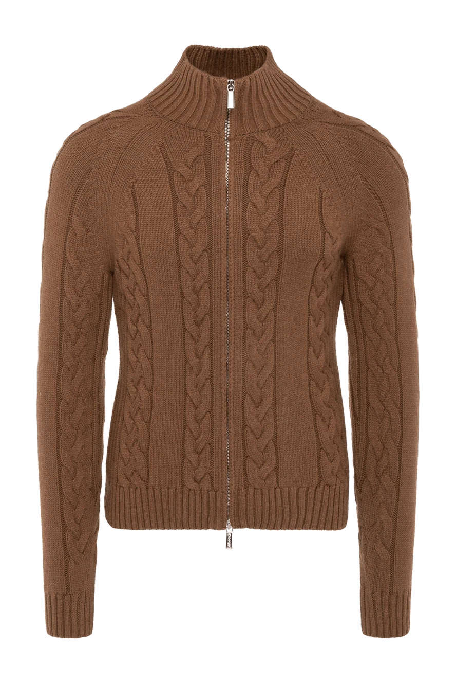 Moorer man men's brown cashmere cardigan купить с ценами и фото 180257 - photo 1