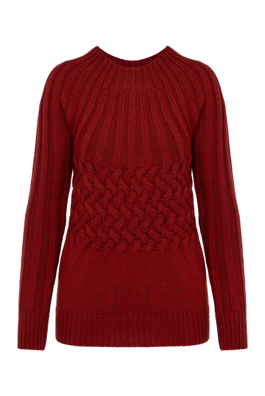 Moorer woman women's burgundy wool jumper купить с ценами и фото 180265 - photo 1