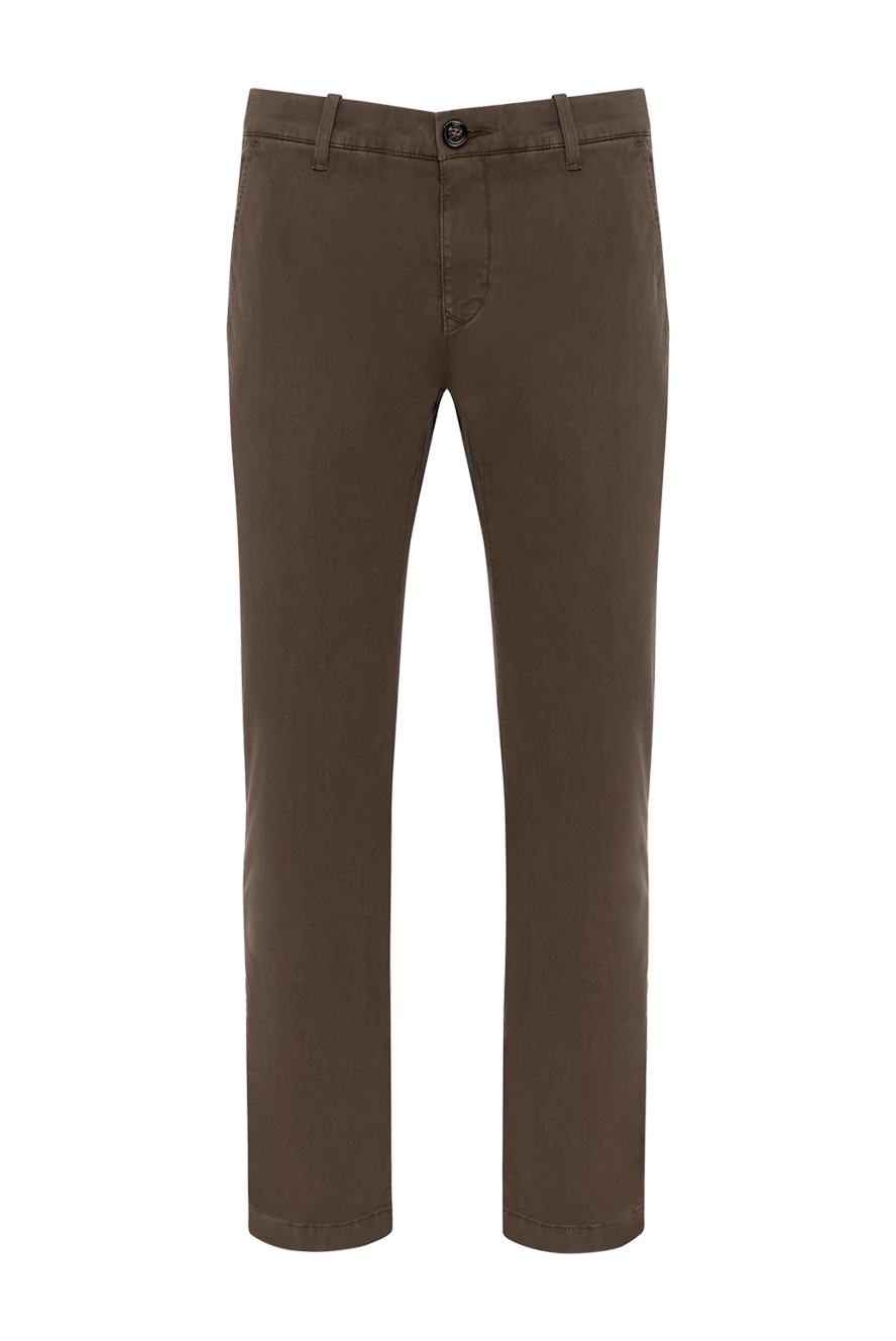 Moorer man men's brown trousers made of cotton and elastane купить с ценами и фото 180269 - photo 1