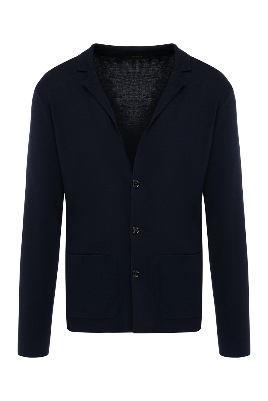 Moorer man men's blue wool cardigan купить с ценами и фото 180277 - photo 1