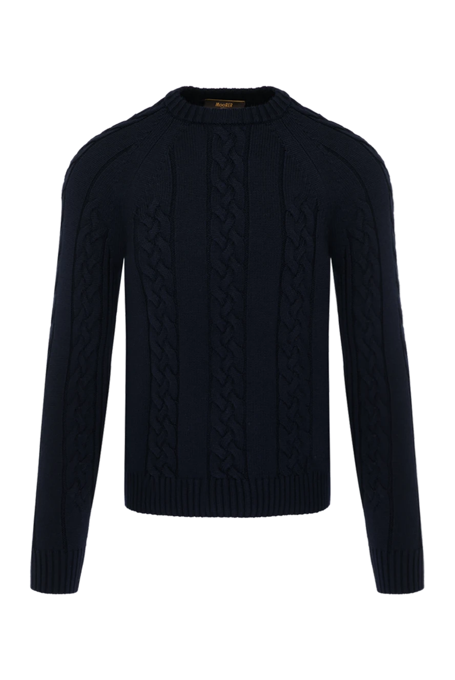 Moorer man men's blue wool jumper купить с ценами и фото 180278 - photo 1