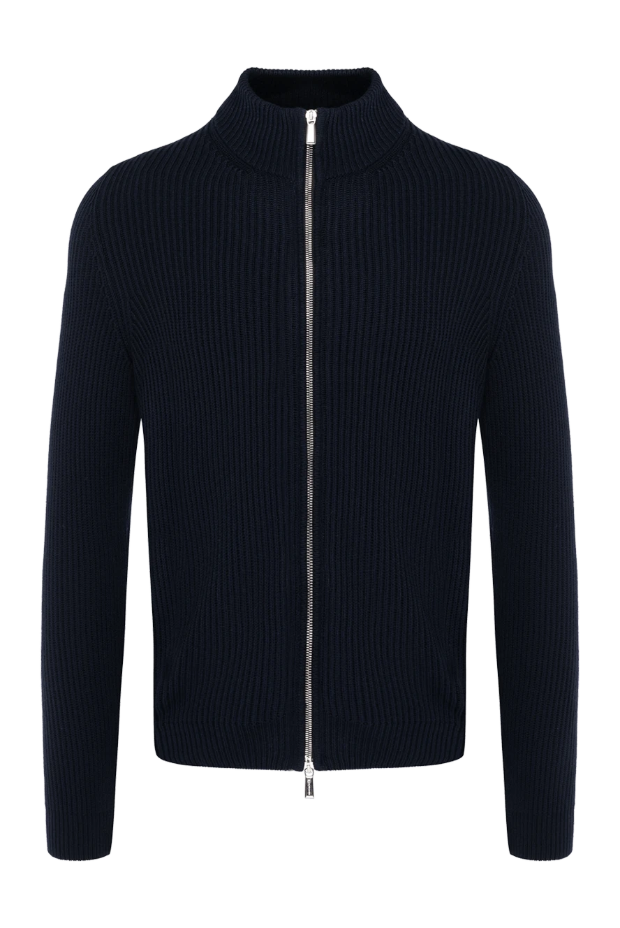 Moorer man men's blue cashmere cardigan купить с ценами и фото 180281 - photo 1