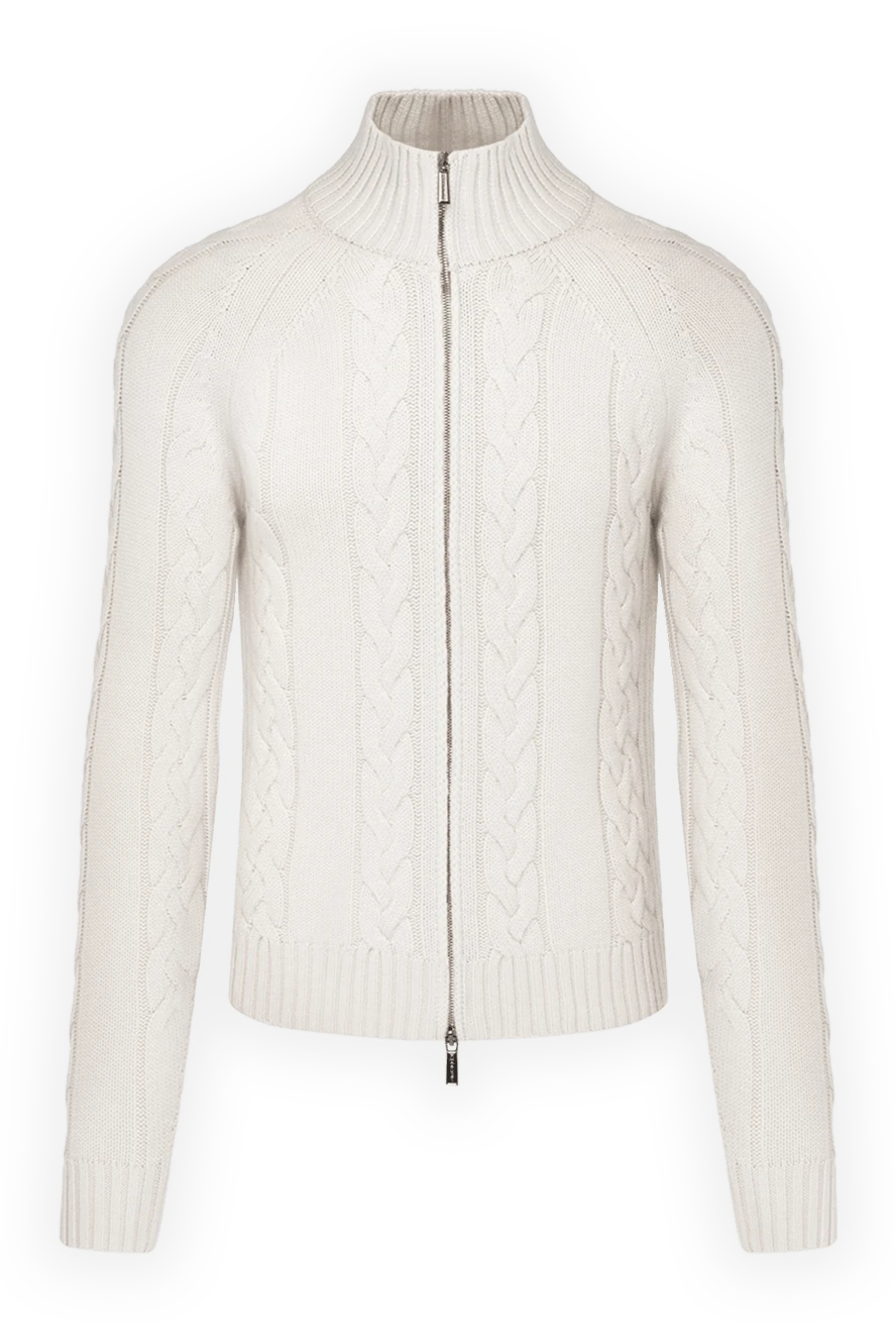 Moorer man men's white cashmere cardigan купить с ценами и фото 180283 - photo 1