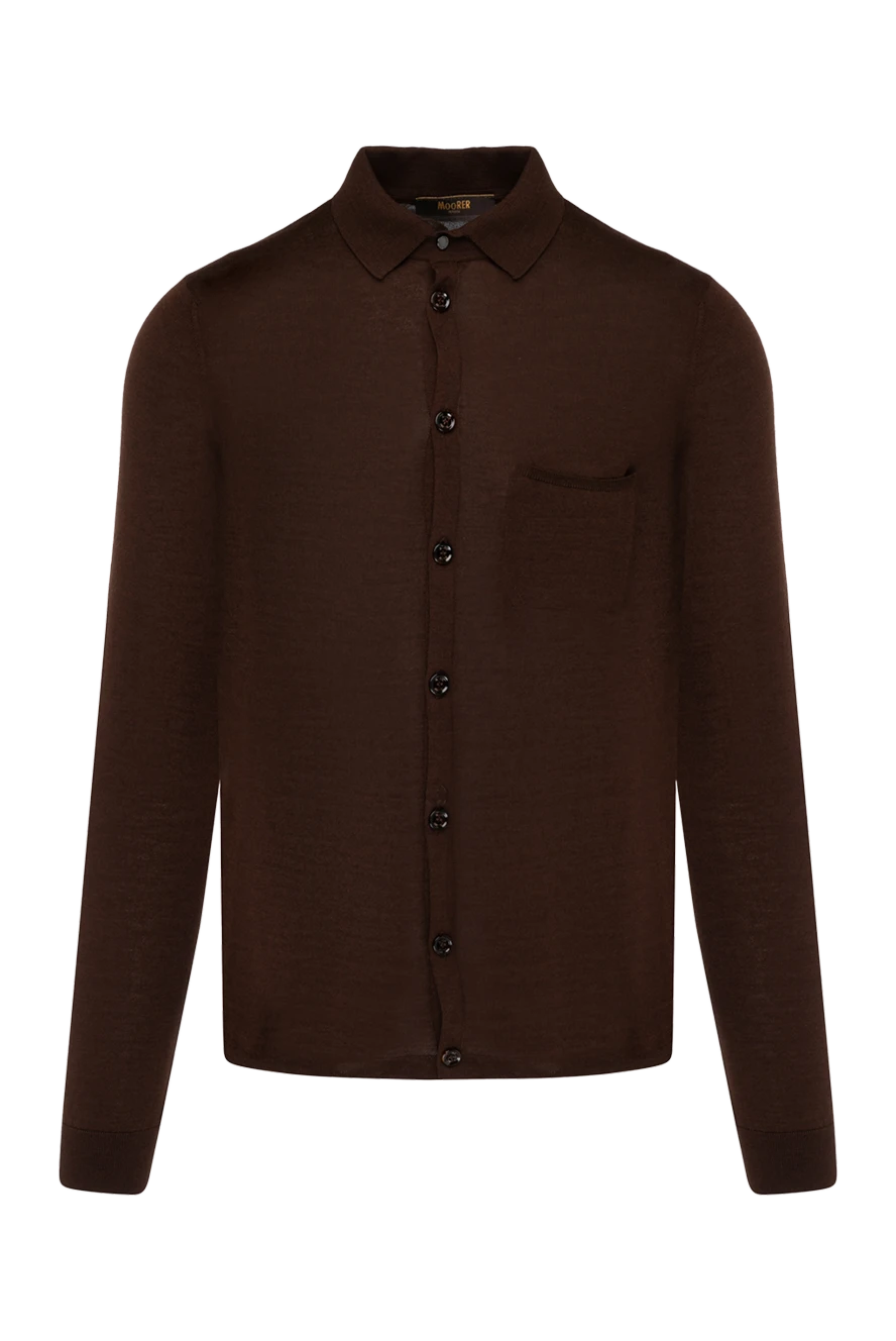 Moorer man men's brown wool shirt купить с ценами и фото 180287 - photo 1