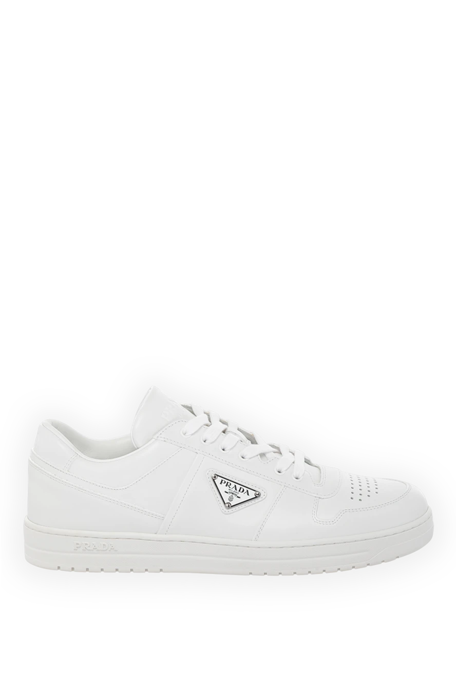 Prada man men's white sneakers made of genuine leather купить с ценами и фото 180331 - photo 1