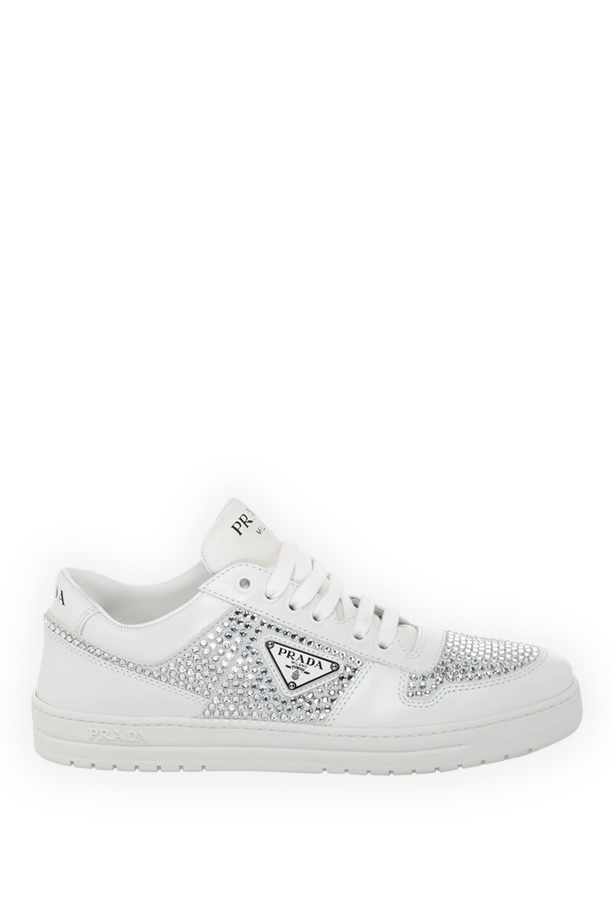 Prada woman women's white sneakers made of genuine leather купить с ценами и фото 180332 - photo 1