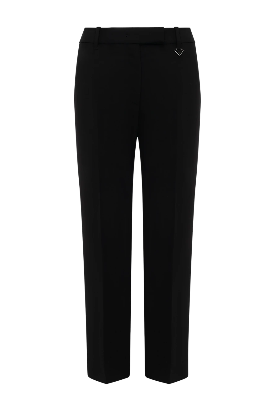 Prada woman women's black trousers made of wool and elastane купить с ценами и фото 180334 - photo 1