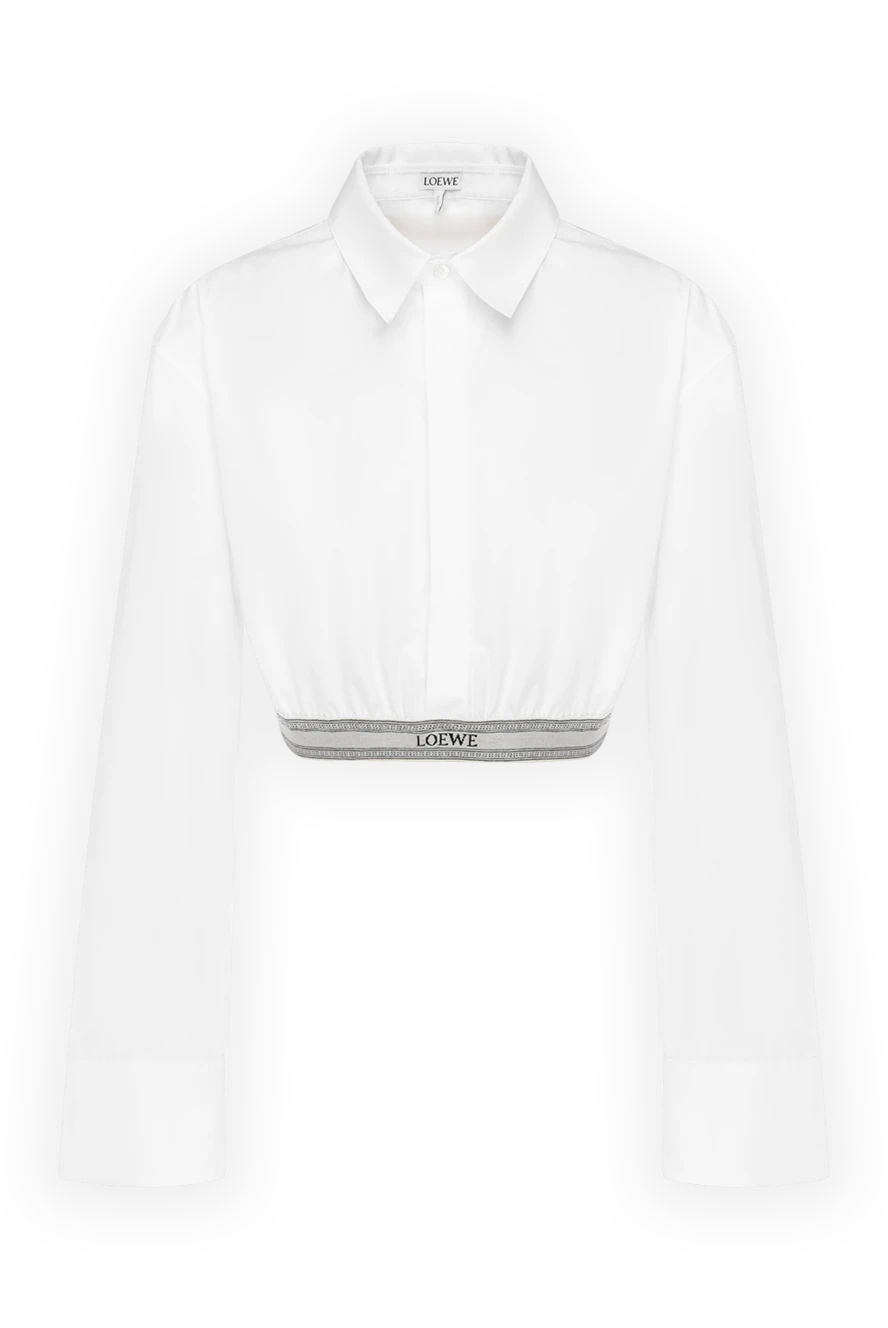 Loewe woman women's white cotton blouse купить с ценами и фото 180335 - photo 1