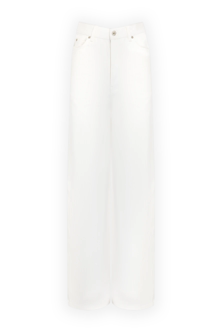 Loewe woman women's white cotton jeans купить с ценами и фото 180337 - photo 1