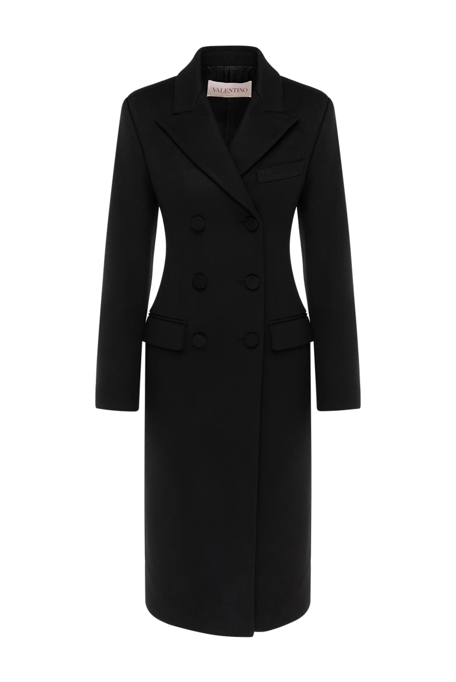 Valentino woman women's black coat made of wool and cashmere купить с ценами и фото 180339 - photo 1