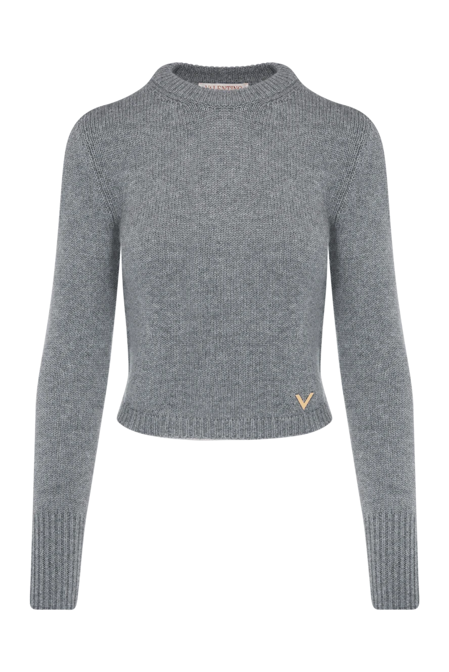 Valentino woman women's gray cashmere jumper купить с ценами и фото 180340 - photo 1