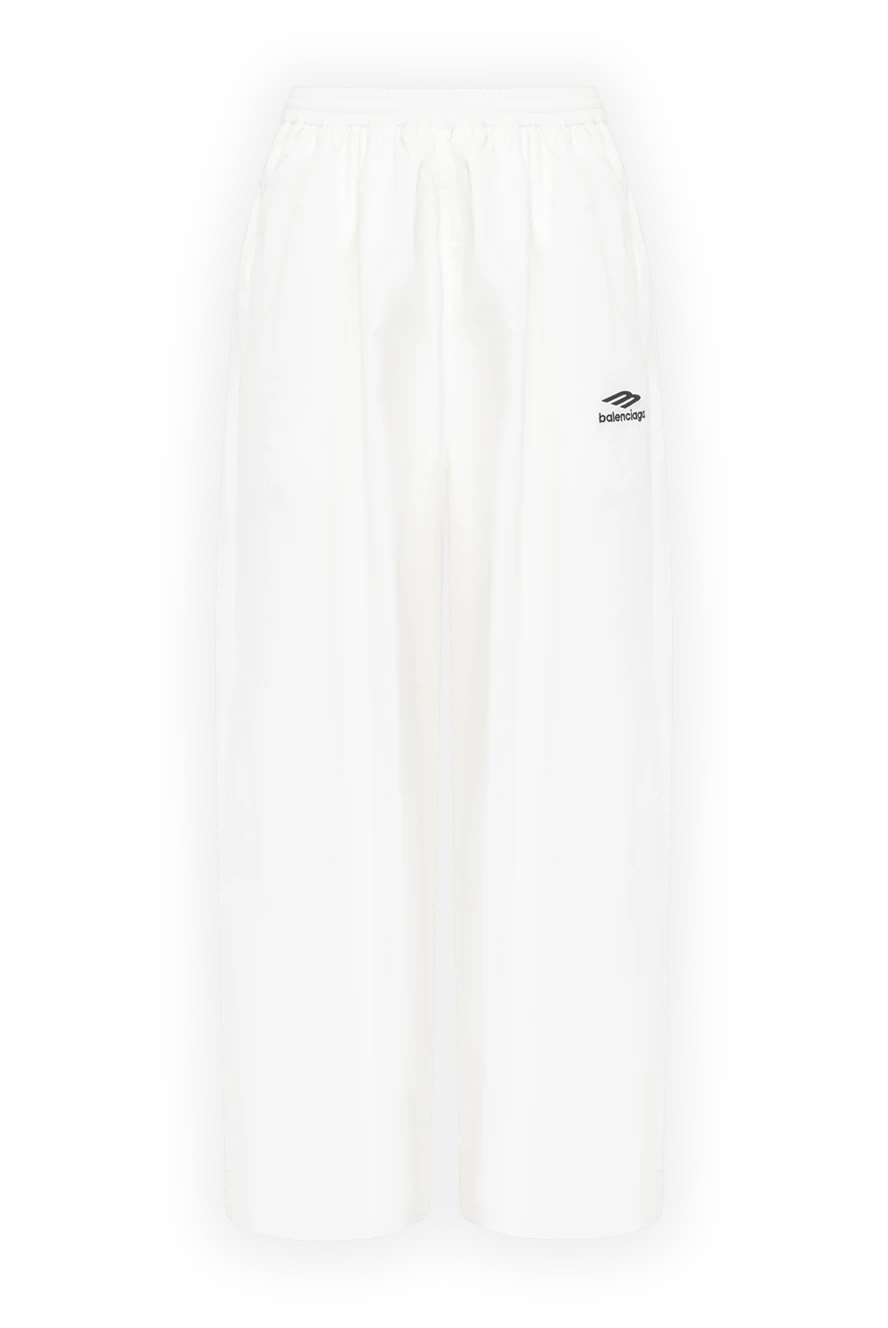 Balenciaga woman women's white trousers made of cotton and polyamide купить с ценами и фото 180365 - photo 1