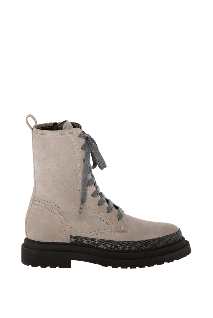 Brunello Cucinelli women's gray suede boots 180368 - photo 1