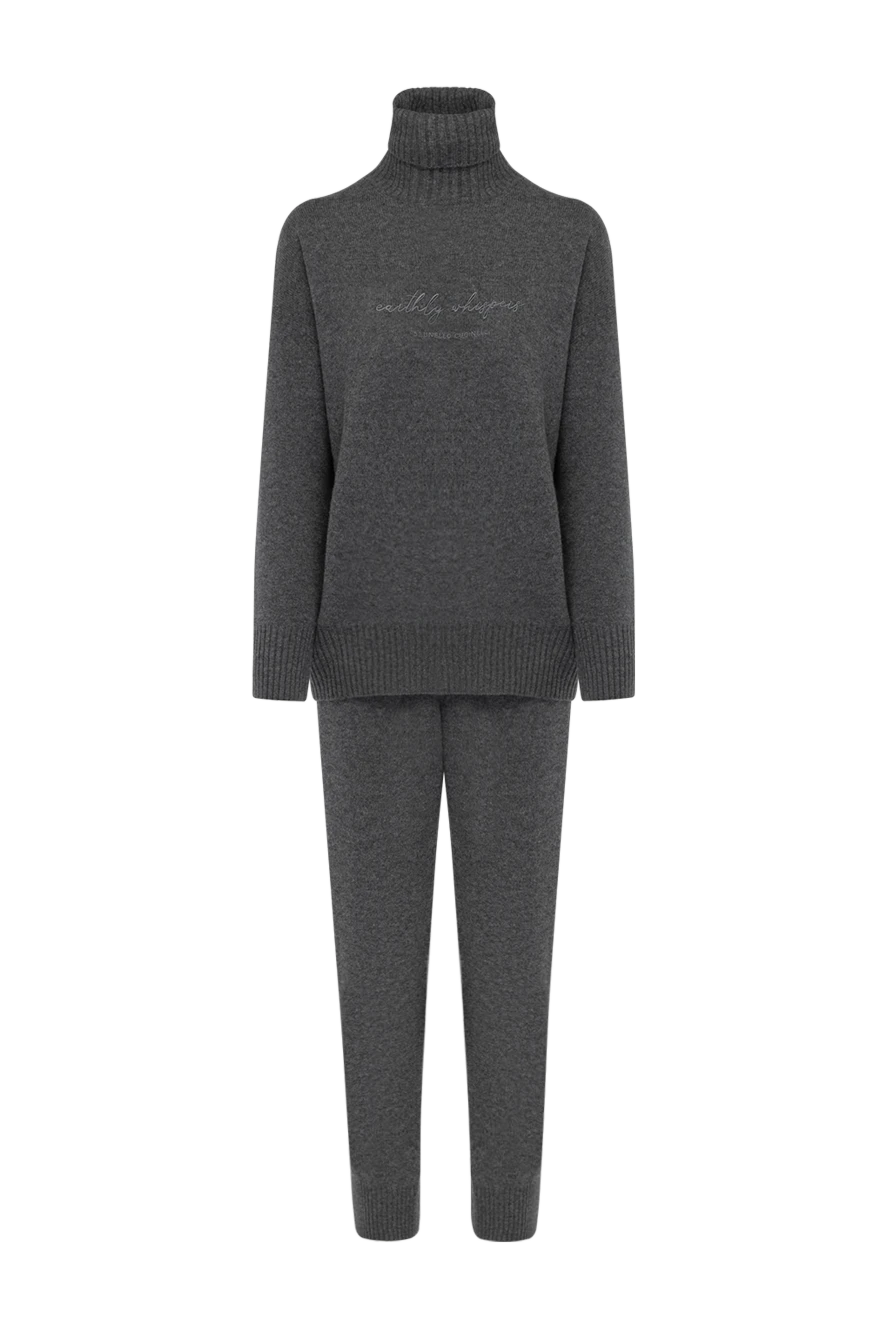 Brunello Cucinelli әйелдердің жүруге арналған костюмі сұр 180373 - фото 1