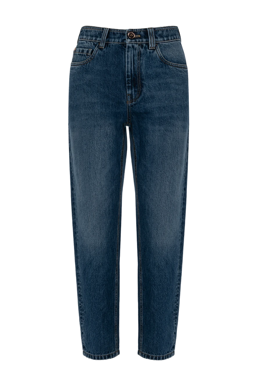 Brunello Cucinelli әйелдерге арналған көк мақта джинсы 180382 - фото 1