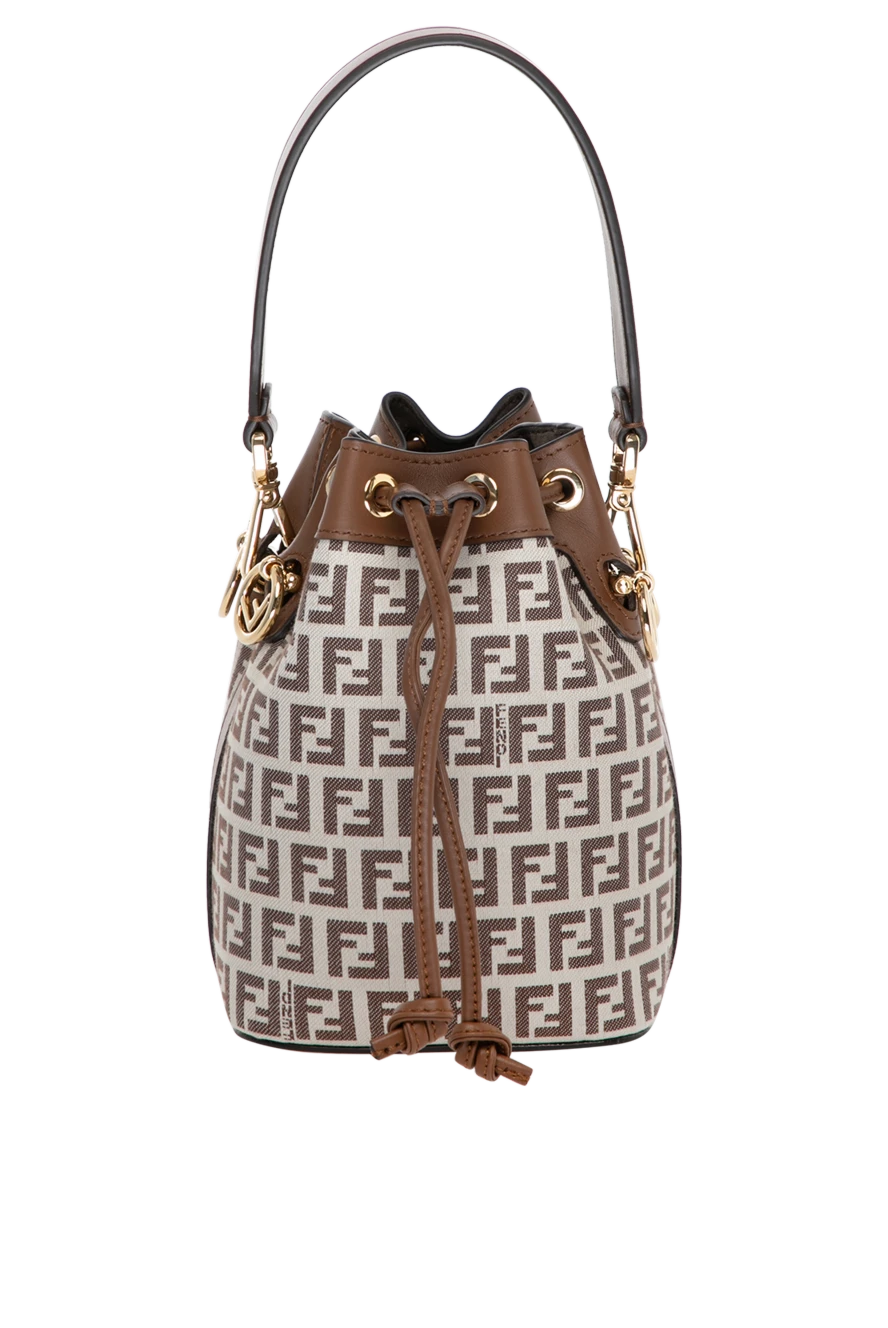 Fendi Әйелдер әйелдерге арналған тоқыма қоңыр сөмкесі 180473 - фото 1