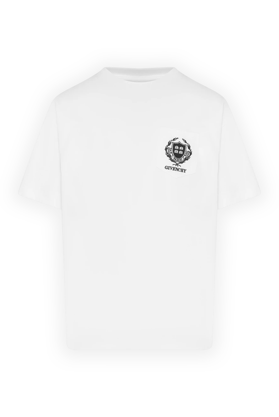 Givenchy футболка мужская белая с карманом 180487 - фото 1