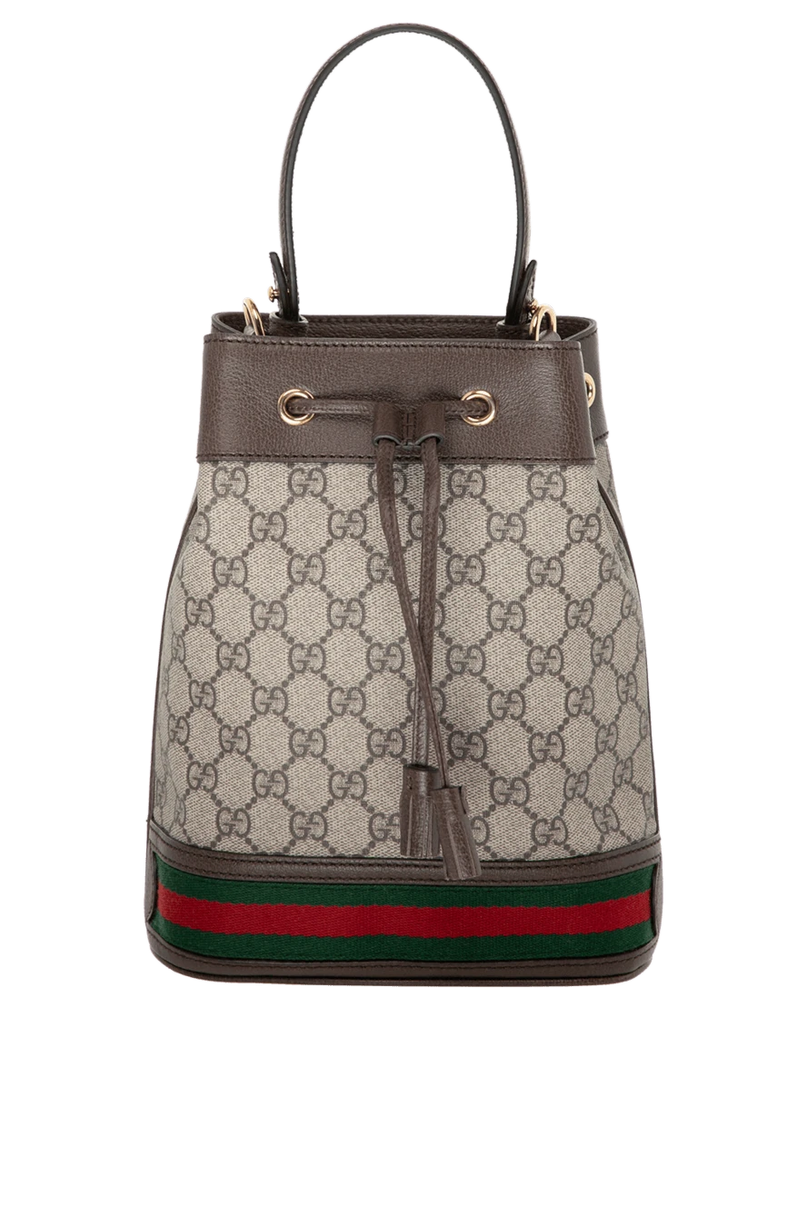 Gucci женские сумка женская коричневая из текстиля купить с ценами и фото 180503 - фото 1