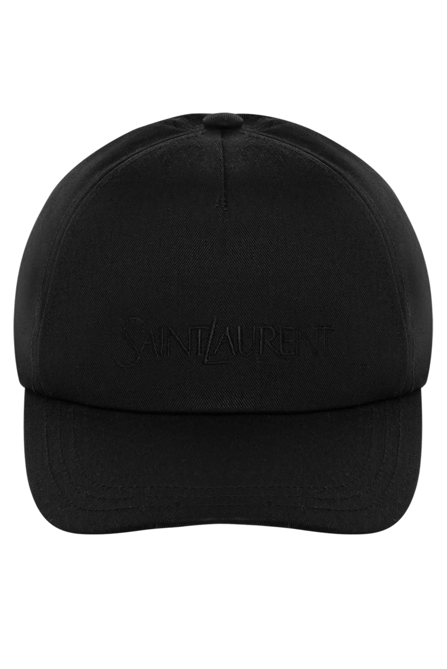 Saint Laurent man men's black cotton cap купить с ценами и фото 180517 - photo 1