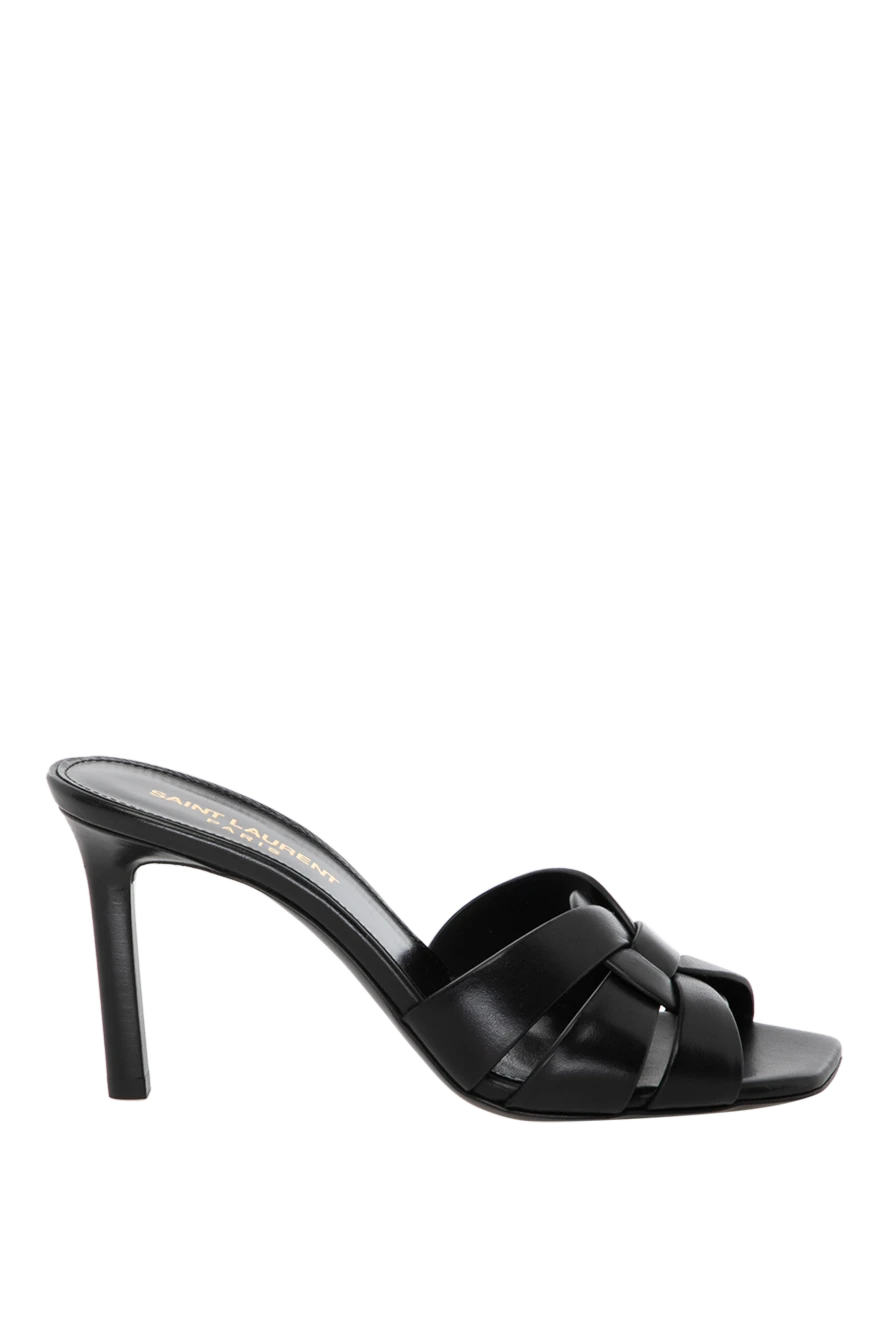 Saint Laurent woman black women's sandals made of genuine leather купить с ценами и фото 180521 - photo 1