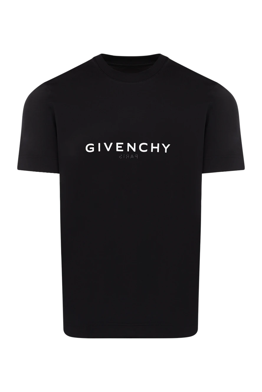 Givenchy Ерлердікі ерлерге арналған логотипі бар қара футболкалар 180684 - фото 1