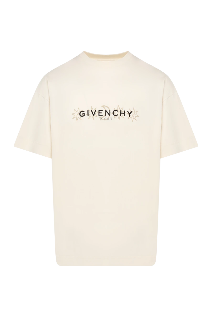 Givenchy Ерлердікі ерлерге арналған логотипі бар сары футболкалар 180691 - фото 1