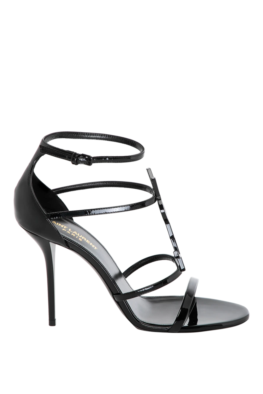 Saint Laurent woman black women's sandals made of genuine leather купить с ценами и фото 180790 - photo 1