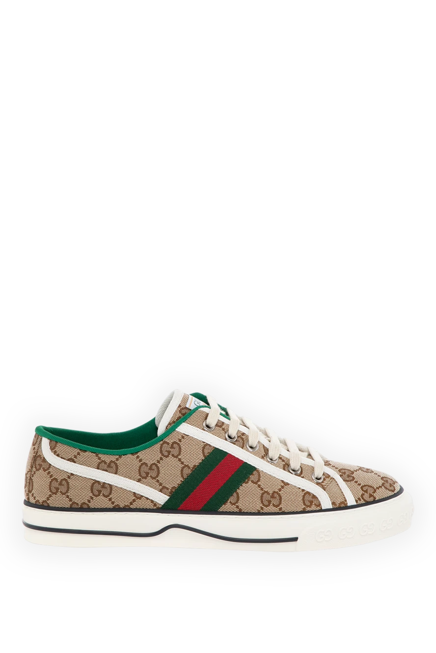 Gucci woman women's sneakers beige made of polyester and cotton купить с ценами и фото 180814 - photo 1