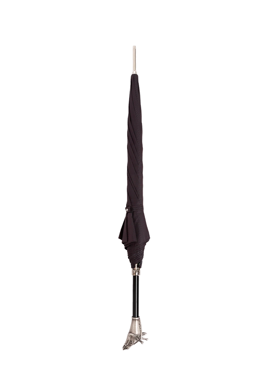 Pasotti зонт мужской серебряный жираф черный 180944 - фото 1