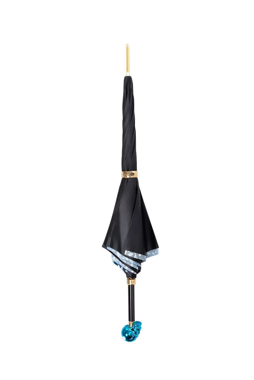 Pasotti зонт женский голубой череп черный 180978 - фото 1