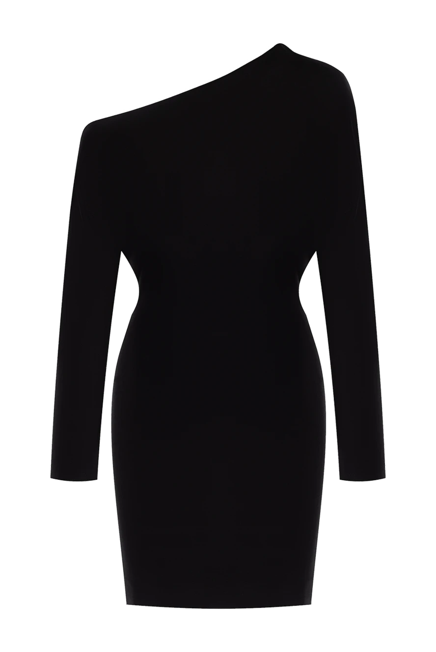 P.A.R.O.S.H. платье женское черное короткое асимметричное с оголенным плечом
181118 - фото 1