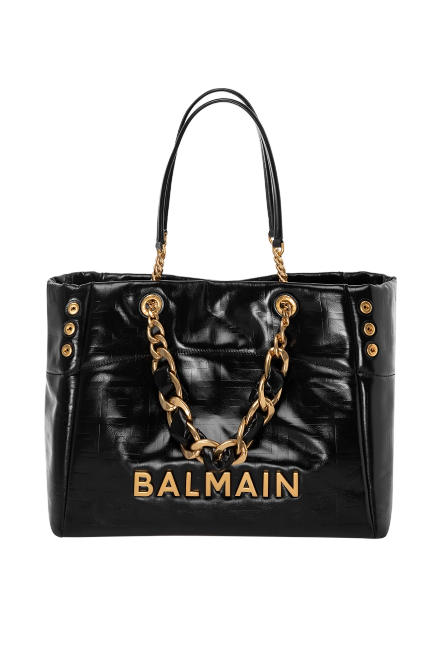 Balmain Әйелдер pb labyrinth монограммасы бар бедерлі жарықшақты бұзау терісінен жасалған жұмсақ сөмке
 купить с ценами и фото 181139 - фото 1