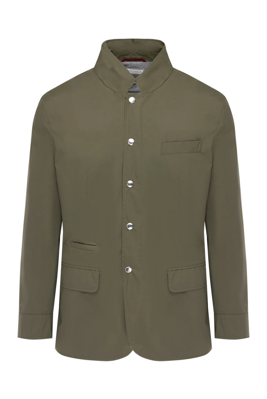 Brunello Cucinelli куртка пиджак мужская зеленая 181150 - фото 1