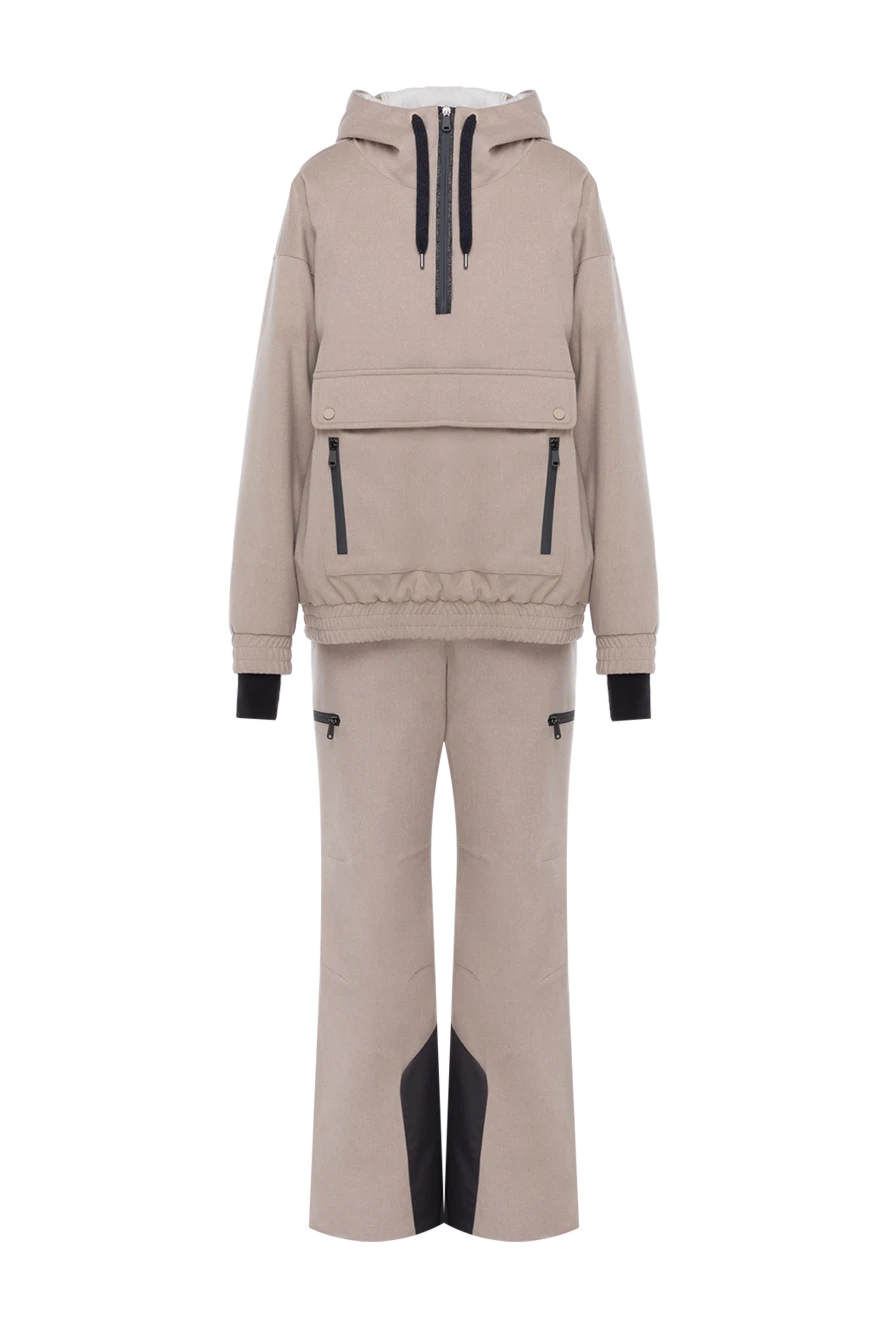 Brunello Cucinelli лыжный костюм из шерстяной фланели бежевый 181171 - фото 1