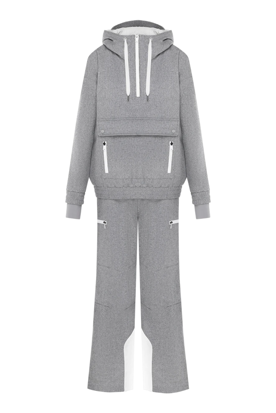 Brunello Cucinelli лыжный костюм из шерстяной фланели серый 181172 - фото 1