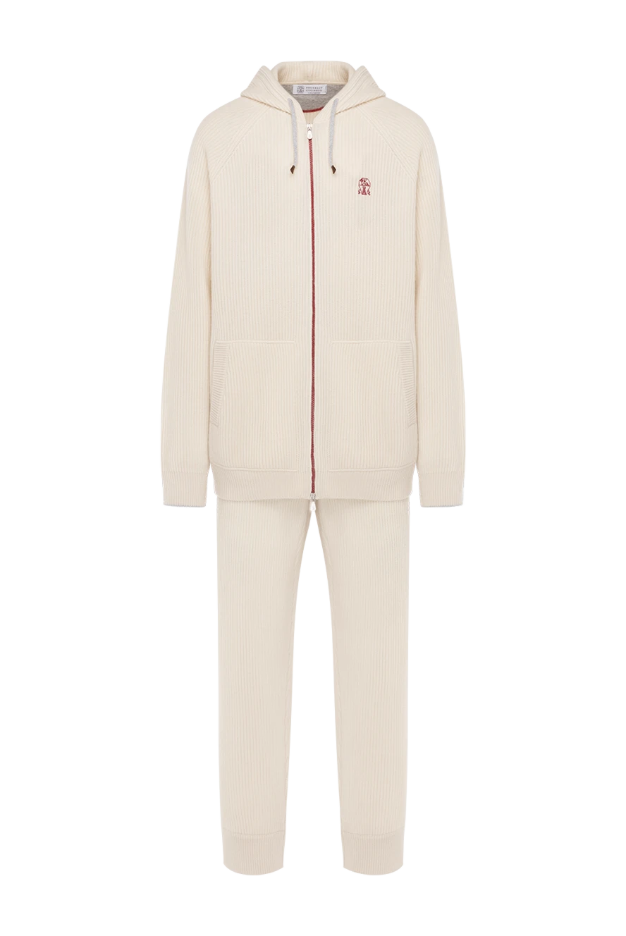 Brunello Cucinelli костюм прогулочный мужской бежевый с капюшоном с капюшоном. 181263 - фото 1