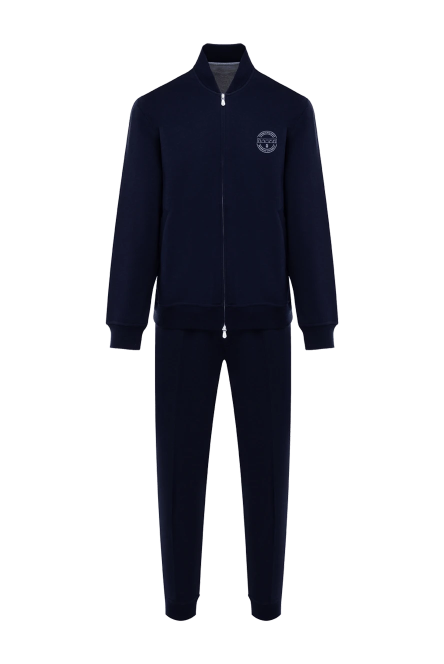 Brunello Cucinelli синий прогулочный костюм мужской с логотипом 183888 - фото 1