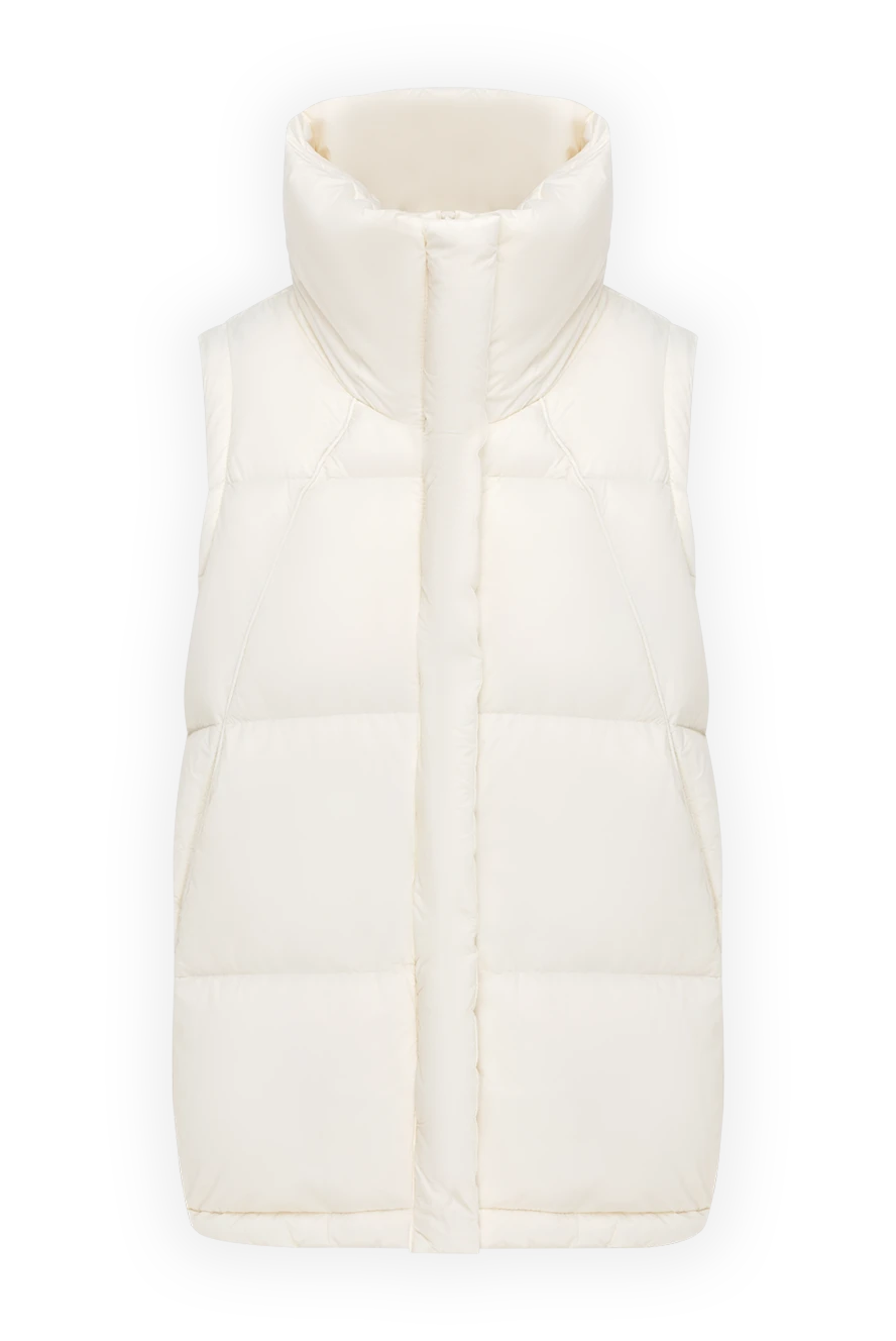 Fleur de Paris жилет белый женский стеганый с высоким воротником 184741 - фото 1