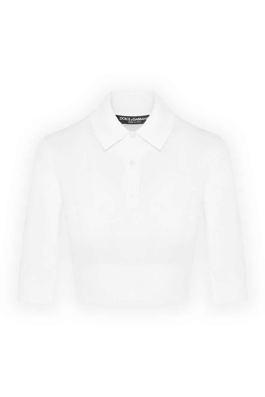 Dolce & Gabbana әйелдерге арналған ақ түсті қысқа поло 184881 - фото 1