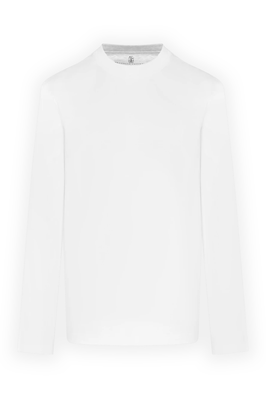 Brunello Cucinelli белый мужской свитшот из хлопка 185117 - фото 1