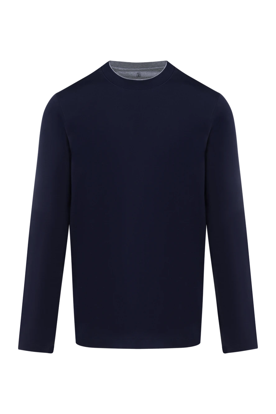 Brunello Cucinelli синий мужской свитшот из хлопка 185118 - фото 1