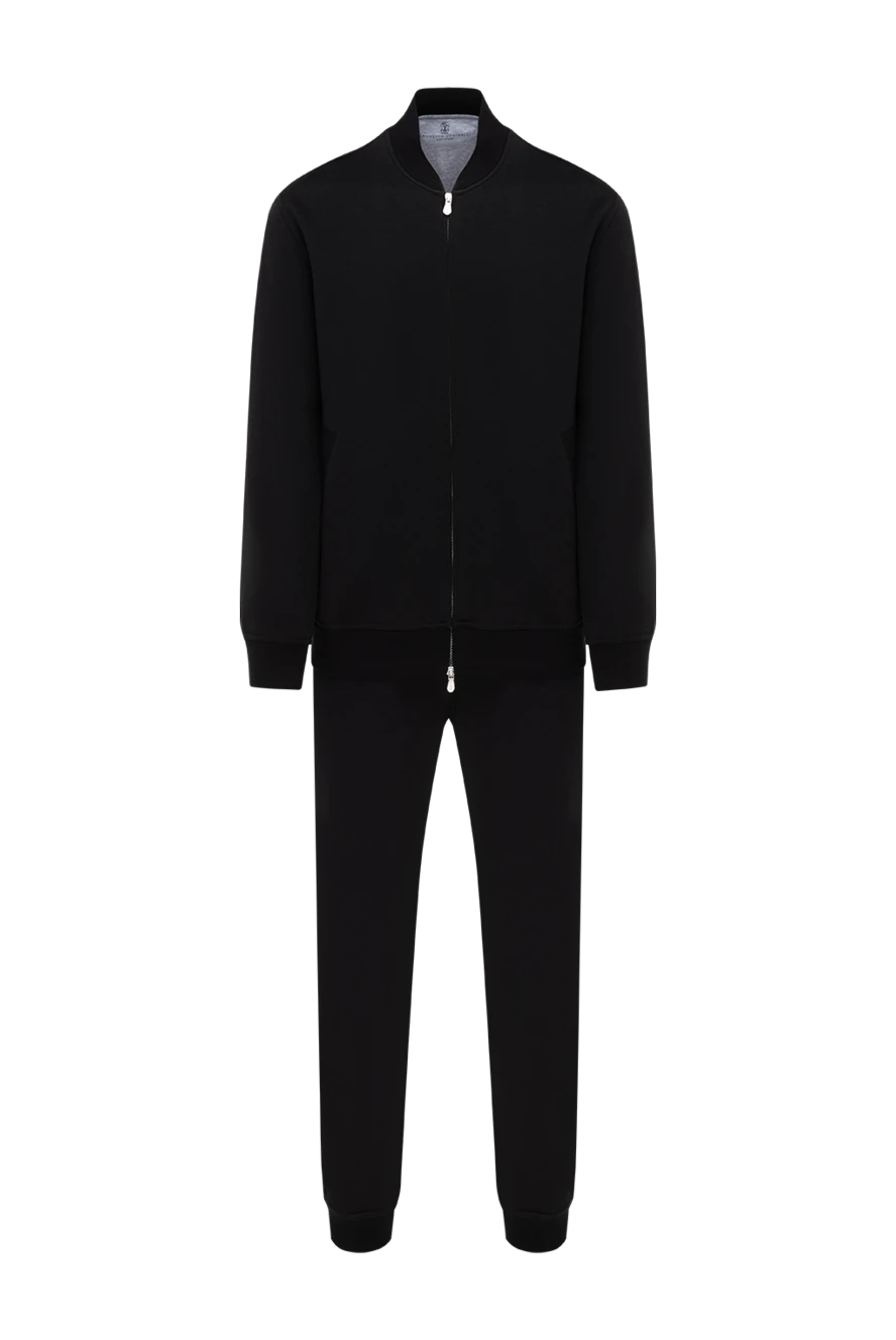 Brunello Cucinelli спортивный мужской костюм черный на молнии 185129 - фото 1