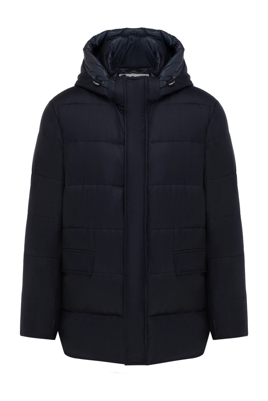 Gallotti men's blue down jacket with wool hood 185139 - photo 1